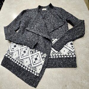 HOLLISTER California Women's Aztec Print Open Waterfall Front Cardigan - Size XS
